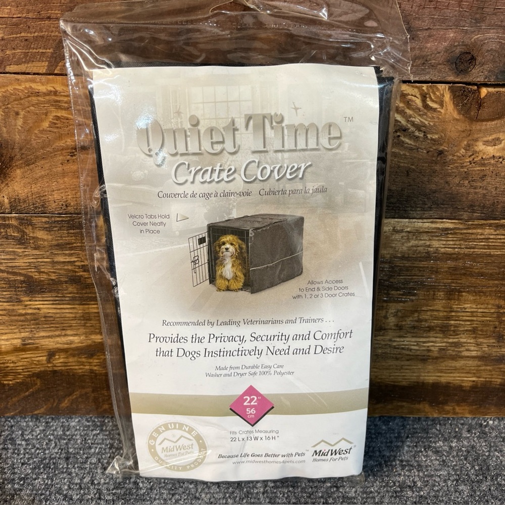 Midwest Quiet Time Dog Crate Cover Black 22L x 13W x 16H Training Pets